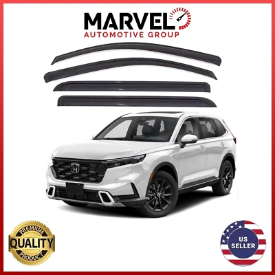 For Honda CR-V 2023-2025 Black Window Sun Vent Visor Rain Guard Deflectors - Image 1 of 3