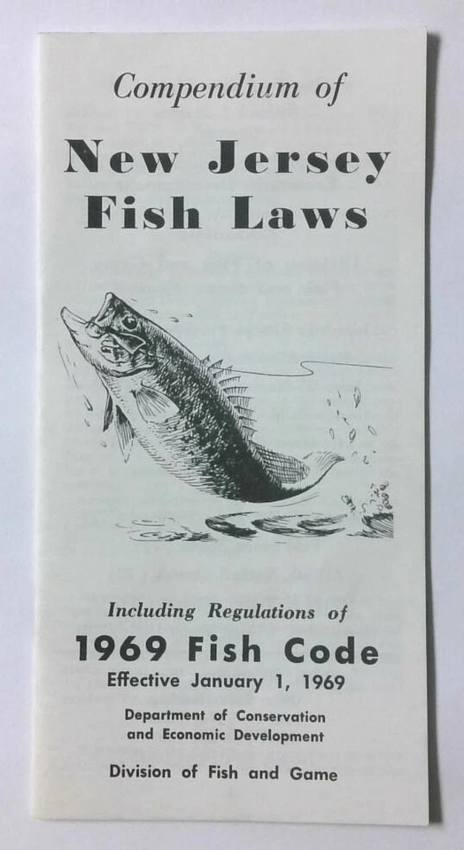 1969 New Jersey Fish Game & Wildlife Fishing Laws License Regulations Booklet - Image 1 of 1