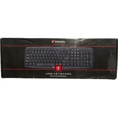 Verbatim Slimline Keyboard Wired USB Accessibility Mac And PC Compatible - Image 1 of 4