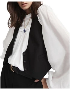 Witchery Ladies Black Waistcoat - Size 12 - 5+ items free AU post - Picture 1 of 17