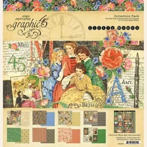 GRAPHIC 45 "LITTLE WOMEN" 12X12 PAPER PACK GIRLS SISTERS RETIRED SCRAPJACK'S - Picture 1 of 10