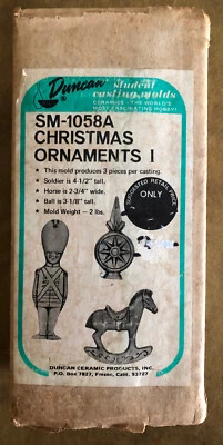 Molde fundido Duncan Cerámica Estudiante SM1058A Adornos de Navidad I De Colección 1973 Foto 1 de 4
