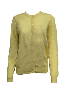 GANT Women's Brimstone Yellow Twinset Cotton Wool Cardigan 485908 Size XL - Picture 1 of 2