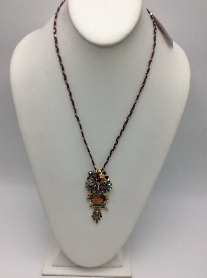 COLLAR BÚHO TEMBLOROSO BOSQUE SURREALISTA BETSEY JOHNSON $48 JB206 Foto 1 de 1