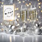 Personalised Champagne Glass Prosecco Flute Engraved Christmas Glass Festive