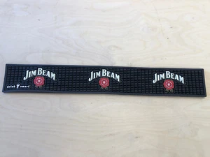 Jim Beam Bourbon Whiskey Tappetino in Gomma per Bar 24" x 3,5" Nero - WD1 - Foto 1 di 1