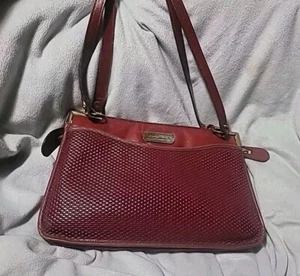 Vintage 70s ETIENNE AIGNER Medium Leather Satchel Bag Handbag Shoulder OXBLOOD - Picture 1 of 17