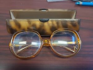 Vintage Christian Dior 2076 Gold Oversized Eyeglass Frame  53 17 Germany 
