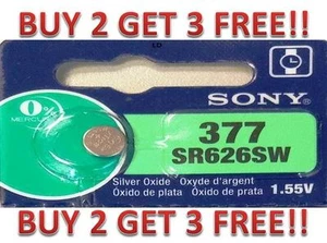 MURATA / SONY 377 SR626SW SR626 V377 Watch Battery USA seller BUY 2 GET 3 FREE!! - Bild 1 von 2