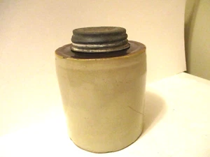 Macomb Stoneware Preserve Crock with Zinc Lid - Picture 1 of 6
