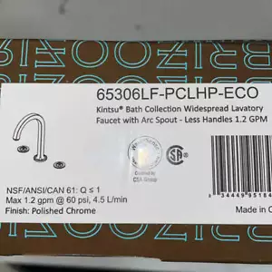Brizo 65306LF-PCLHP-ECO Kintsu 1.2 GPM Widespread High Arc Spout Lavatory Faucet - Picture 1 of 2
