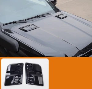 2PCS ABS Plastic Exterior Front hood air outlet trim For Ford Ranger 2022-2025 - Picture 1 of 6