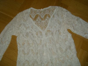 Strandkleid, Tunika/Top, Bikini Cover up, Bademode L, weiße Spitze, NEU !!! - Bild 1 von 3