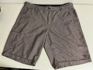 ☀️ Da Hui Shorts Mens Size 38 Waist Brown Hybrid Board Shorts - Picture 1 of 10