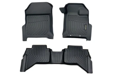 3D Rubber Floor Mats TOYOTA HILUX 2016+ Revo Mk8 AUTO Double Cab Weather Liner - Image 1 of 4