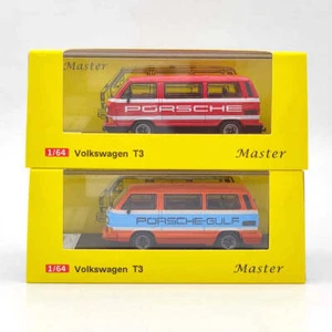 Master 1/64 Porsche B32 & VW T3 Multivan Van Gulf Hobby Diecast Toys Car Models - Picture 1 of 14