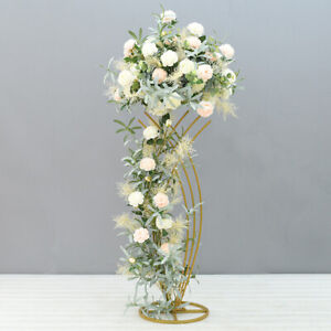 50-100CM Gold Geometric Plinth Flowers Stand Pedestal Wedding Decor Centrepiece