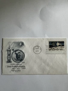 1971 US Space Accomplishments First Day Issue Envelope Stamp - US In Space - Picture 1 of 3