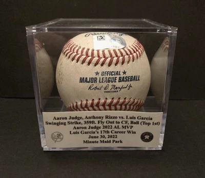 Aaron Judge Game Used Hit Baseball 359 Ft. Fly Out Yankees Astros 6/30/2022 MVP - Image 1 of 4