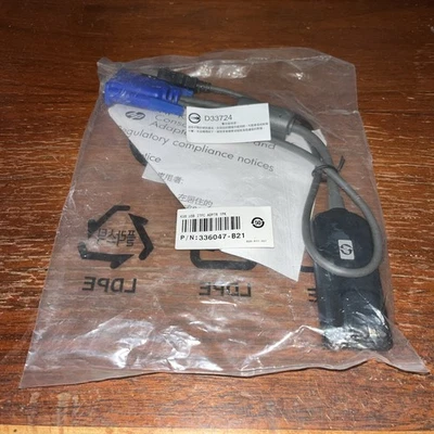 NEU Original HP 336047-B21 D33724 KVM Konsole Schnittstelle Adapter Kabel USB VGA - Bild 1 von 4