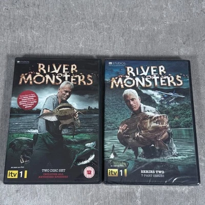 River Monsters Series 1 & 2 DVD Bundle Set -  Jeremy Wade Fishing UK Region 2 - Image 1 of 3