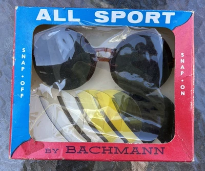 BACHMANN New Old Stock Vintage Sport SNAP ON/OFF Sunglass Kit - Image 1 of 4