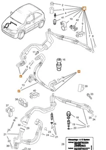 6850687 TUBOS AIRE ACONDICIONADO / 6850683 / 2295445 PARA OPEL CORSA C X01 1.3 - Imagen 1 de 10