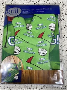 New "Fore Grilling" Grilling Apron and Mitt Set by HD Designs - Picture 1 of 3