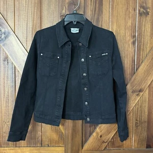 Fox Racing Womens Black Denim Jacket Size XS - Picture 1 of 6