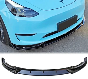 Tesla Model Y Satin Black Front Lip Spoiler 2020 2021 2022 2023 - Bild 1 von 2
