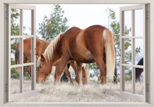 wandtattoo pferd fenster 3d sticker aufkleber pferde horse 130cm  XXL 26ar - Bild 1 von 1