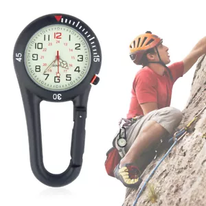Leuchtendes Zifferblatt Rucksack Schnalle Anhänger Clip-on Uhr Bergsteigen Wandern Outdoor - Bild 1 von 10