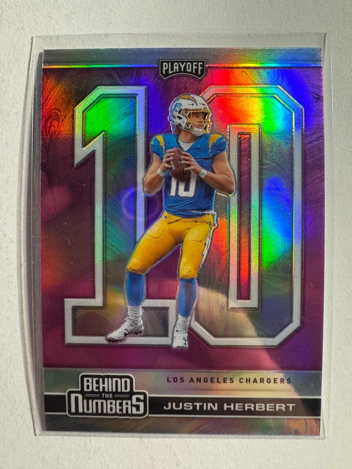 K260,987 -  2020 Playoff Behind the Numbers Pink #26 Justin Herbert - Image 1 of 1