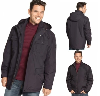 New! HAWKE & Co. ~Size SMALL~ Men's Hooded Snow Winter Coat Jacket 2-Piece Brown - Image 1 of 4