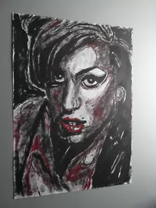 Frank Maessig - Amy Whinehouse, Öl und Tusche, UNIKAT, handmonogr. - Bild 1 von 6