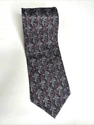 Neo Bill Blass MENS TIE NECKTI  in Silk Black, purple and blue pattern - Image 1 of 4