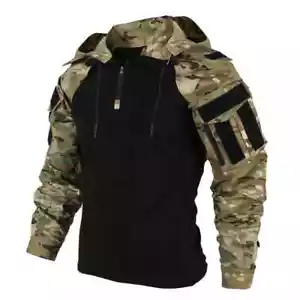 Camouflage Multicam Combat T-Shirt Men Tactical Shirt Airsoft Paintball Hunting - Picture 1 of 28