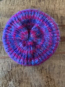 VTG Lord And Taylor Woman’s Beret Wool Pink And Purple Fuscia Very Good Cond - Picture 1 of 5