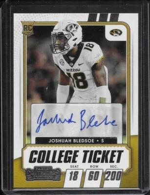 2021 Contenders Draft Joshuah Bledsoe Rookie Auto #255 New England Pats - Image 1 of 2