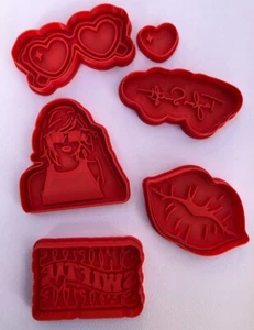 Taylor Swift Cortador de Galletas Fondant Sellos Set 5 Grabador Debosser - Imagen 1 de 2