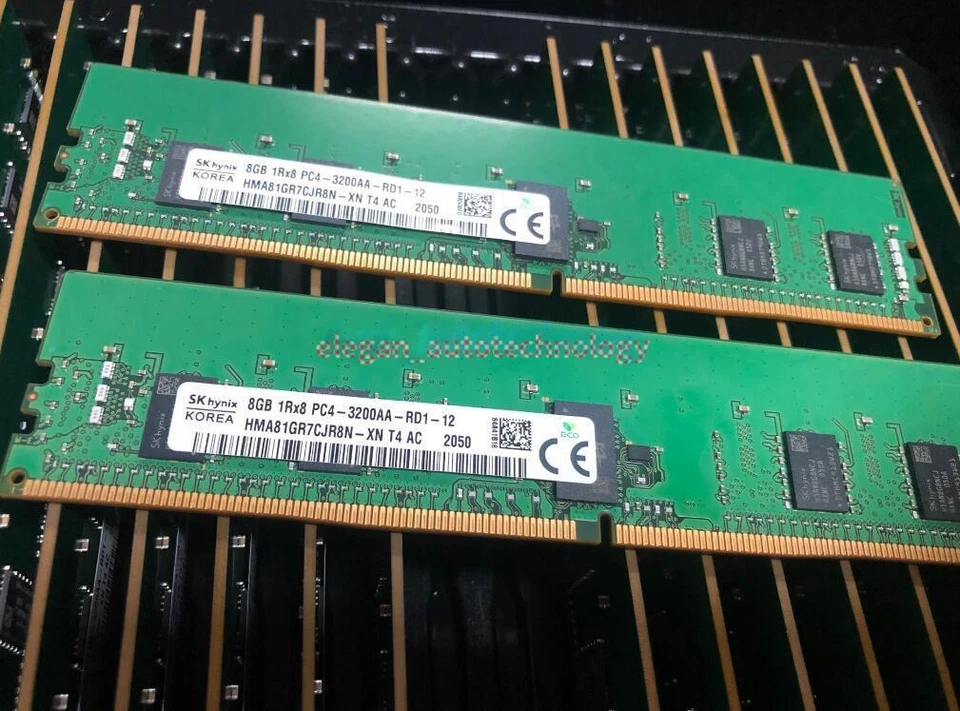 1PC New SK Hynix 8GB 3200MHz DDR4 RDIMM PC4-3200AA RAM HMA81GR7CJR8N-XN - Image 1 of 1