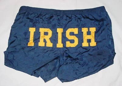 PANTALONES CORTOS DE FÚTBOL IRLANDESES VINTAGE SOFFE COSIDOS NOTRE DAME - TALLA GRANDE (36-38) - EE. UU. Foto 1 de 4