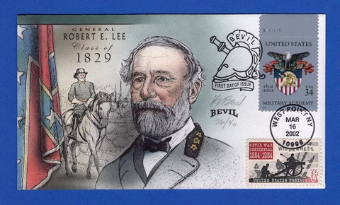 Scott 3560 Military Academy Robert E. Lee Hand Painted Bevil FDC 36/40 Cover
