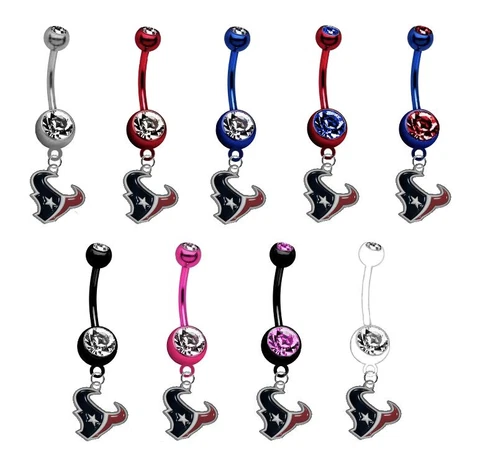 Houston Texans Football Belly Button Navel Ring Piercing - Pick Color NEW Cover