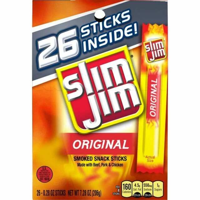Slim Jim Original Smoked Snack Sticks