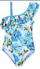 Kanu Surf Girls Swimsuit Size 12 Ruffled Flower Power One Piece New With Tag
