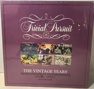 Trivial Pursuit The Vintage Years Master Game - 1920s to 1950s - FACTORY SEALED - Image 1 of 2
