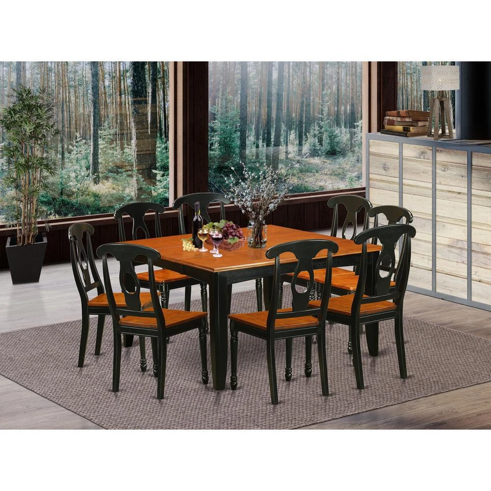 9  Pc  Dining  room  set-Dining  Table  and  8  Wooden  Dining  Chairs - Image 1 of 4