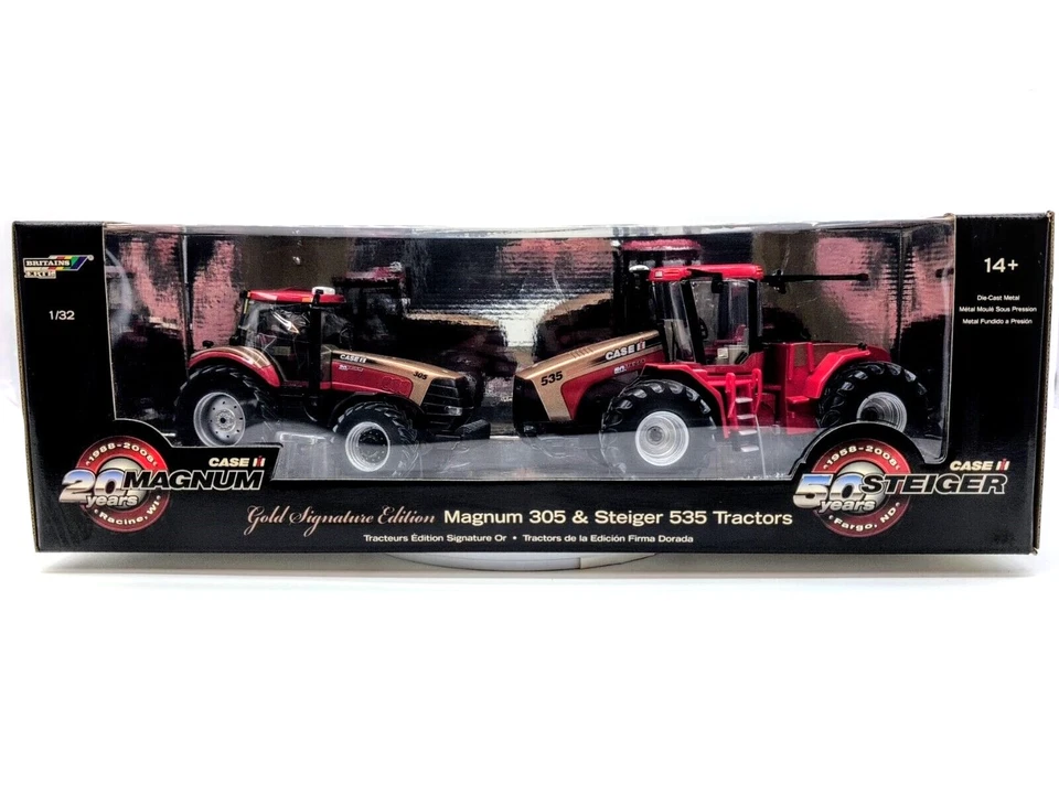 Tractores Case IH Magnum 305 y Steiger 535 1/32, Gold Signature Edition Foto 1 de 4