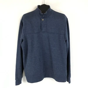 Sudadera Pullover Orvis Para Hombre Grande Azul Cuello Simulado Manga Larga Mezcla de Algodón - Imagen 1 de 12